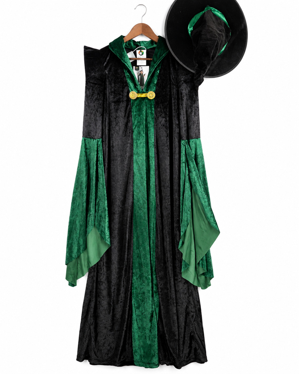 Professor McGonagall Costume Robe Size Small & Hat Harry Potter Cosplay Set